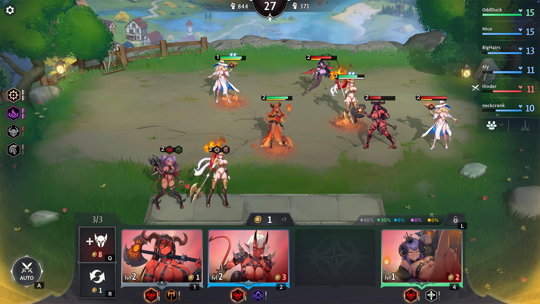 Auto-chess combat